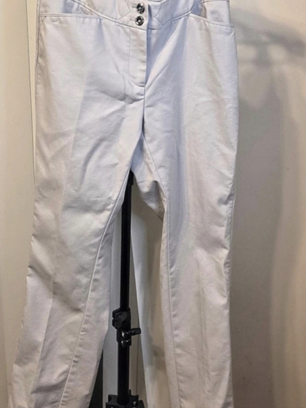 White House Black Market Straight Leg Pants in White Size 34